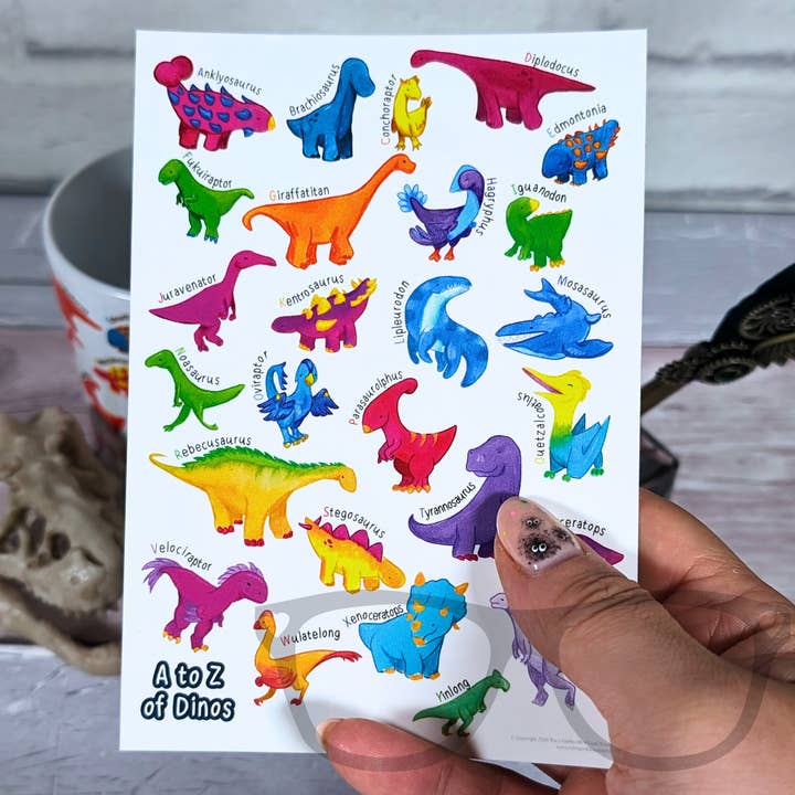 Mini Geek Boutique – wholesale Vykort – A till Ö av Dinosaurier Vykort