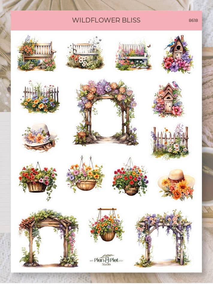 Wildflower bliss | Stickers for wholesale by Plan & Plot Studio