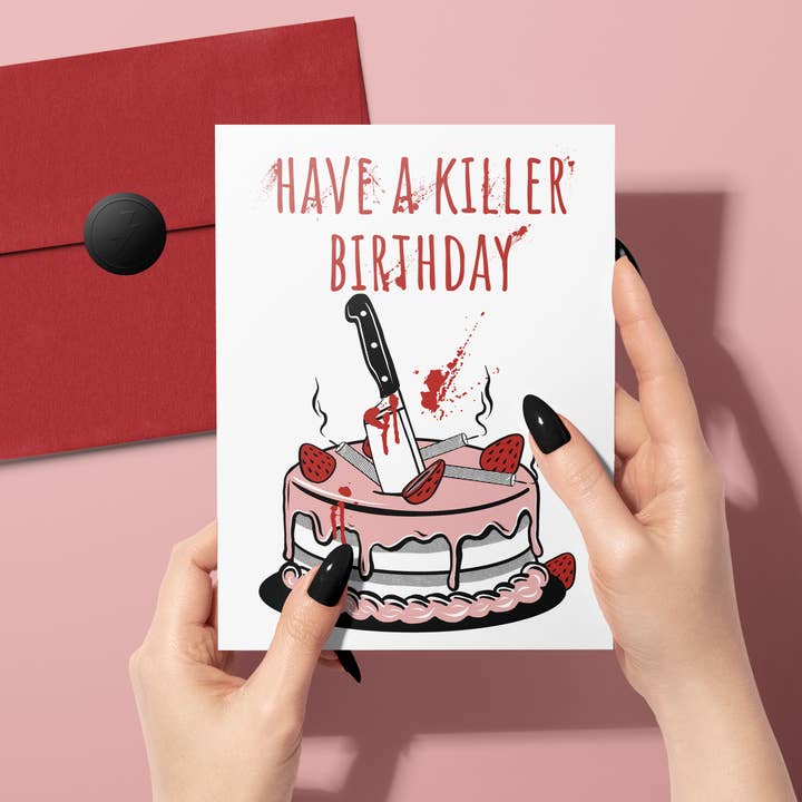 Rock'N Paper - Wholesale Birthday Card - Birthday Card for True Crime Junkie, Humorous Killer Card6