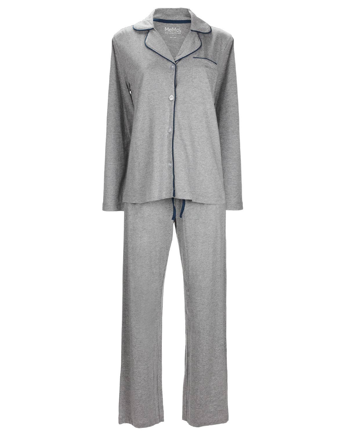 Heather Gris Med Conjunto de pijama mezcla algodón cuello muesca de venta al por mayor en Faire2