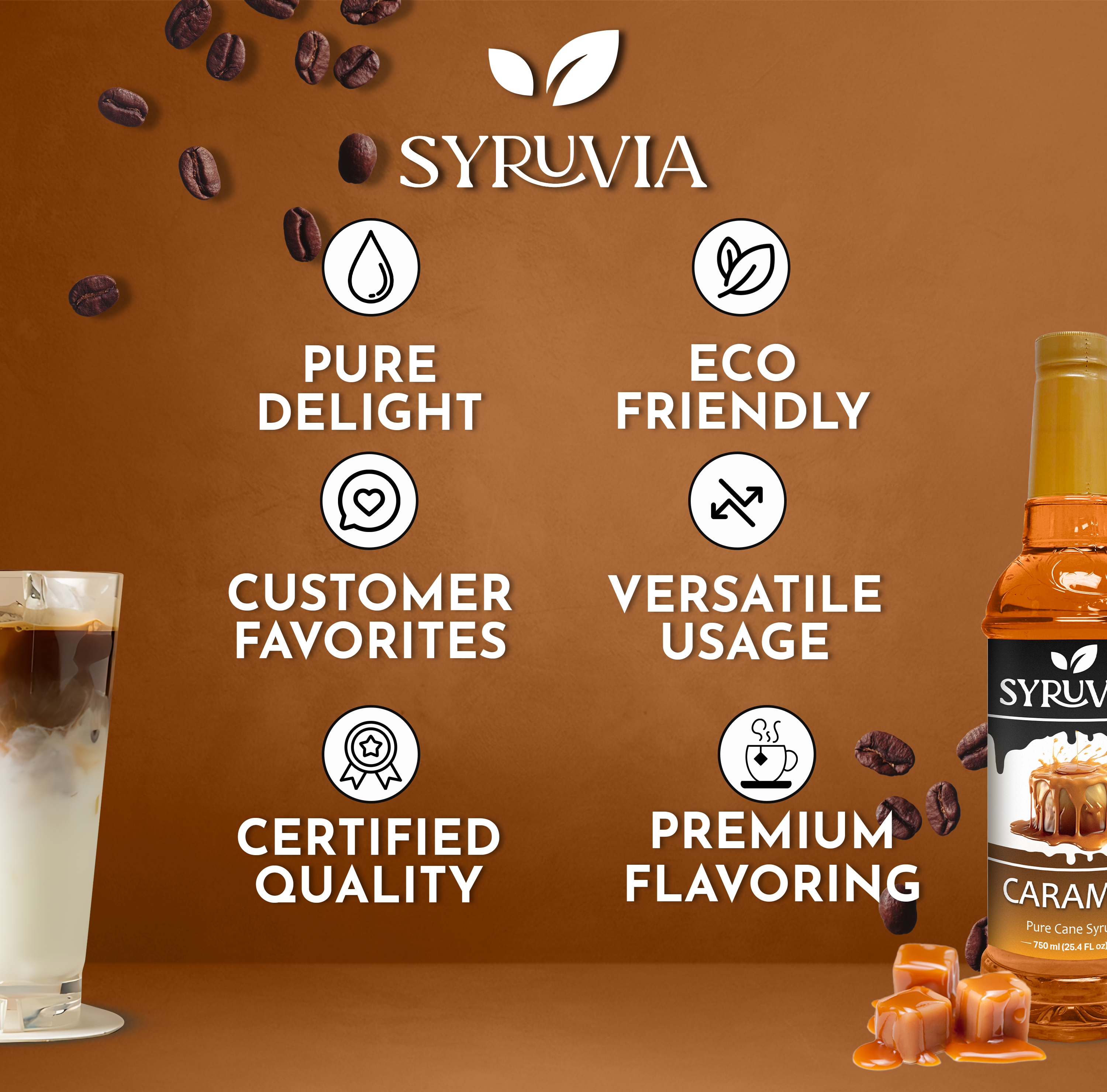 Syruvia - Wholesale Flavored Syrup - Caramel Syrup4