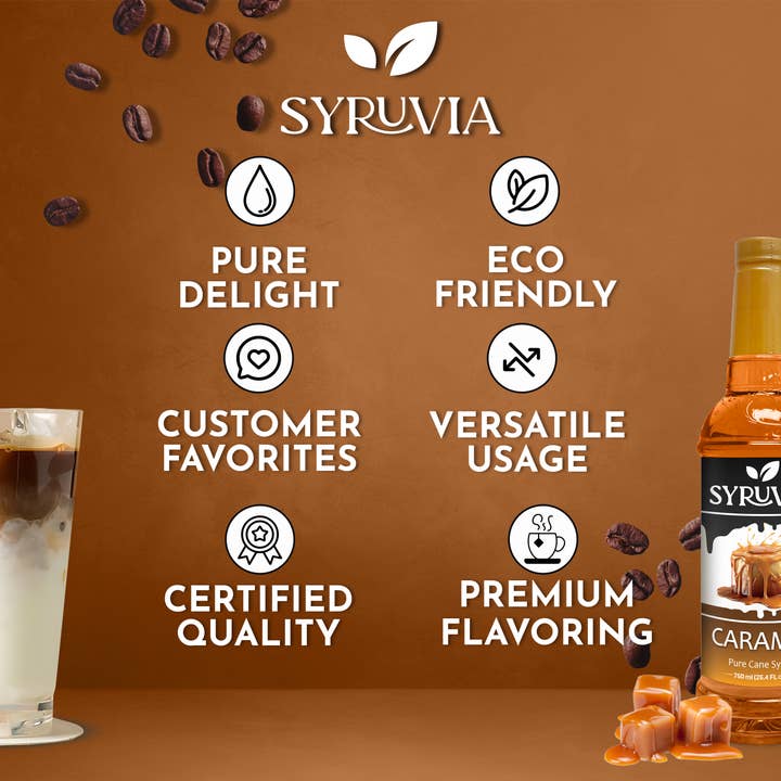 Syruvia - Wholesale Flavored Syrup - Caramel Syrup4