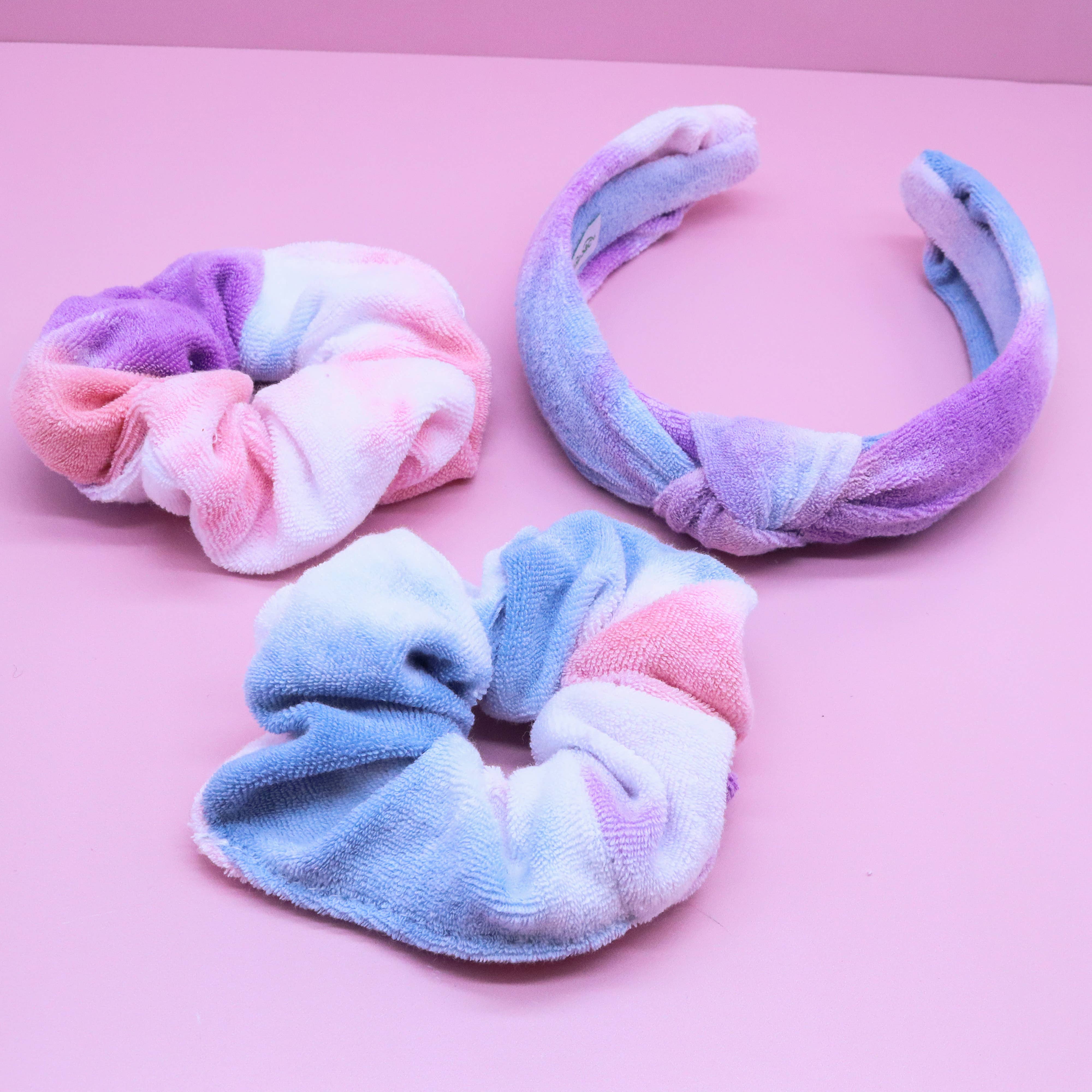 Frog Sac - Wholesale Spa Headband - Spa Headband - Skincare Headband & Scrunchie Wristbands Set12