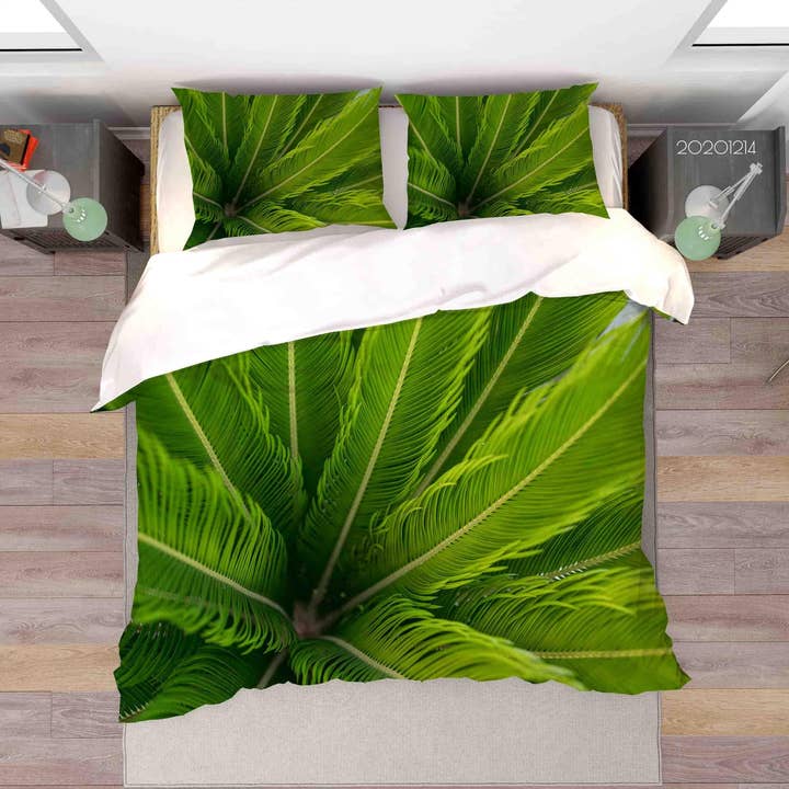 3D Botanisches Grünblätter-Pflanzen-Bettbezug-Set Bettwäsche-Set Bettdeckenbezug Kissenbezüge LXL für den Großhandel von Jess Art Decoration