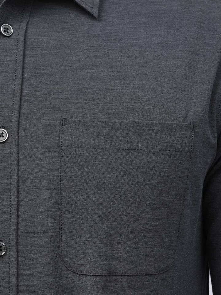 INTO THE AM - Vente Chemise à col boutonné – homme - Chemise boutonnée à manches longues pour hommes6