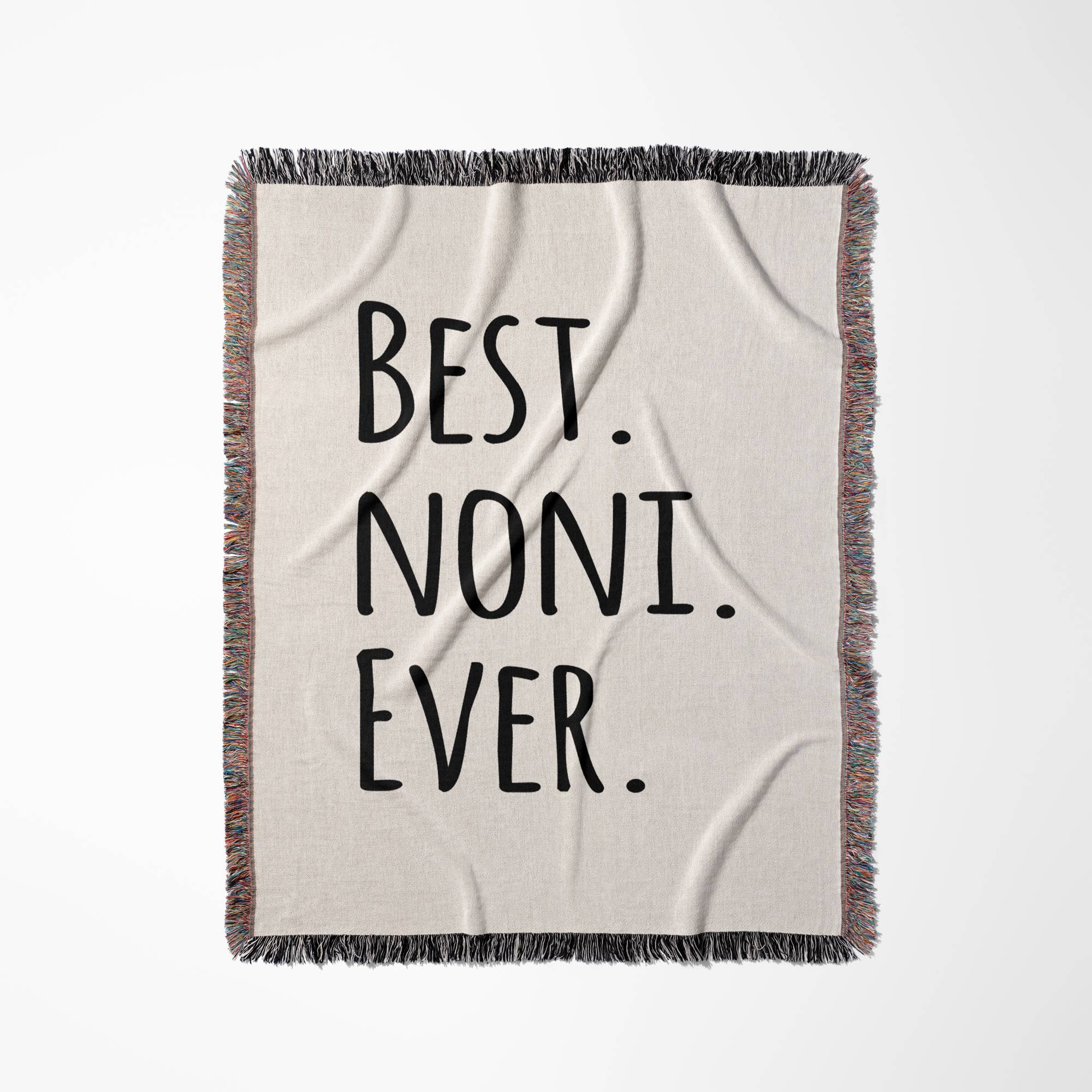 3dRose - Wholesale Throw Blanket - 3dRose, Best Noni Ever - Gifts for Grandmothers - Grandma nicknames - black text - family gifts, Blanket