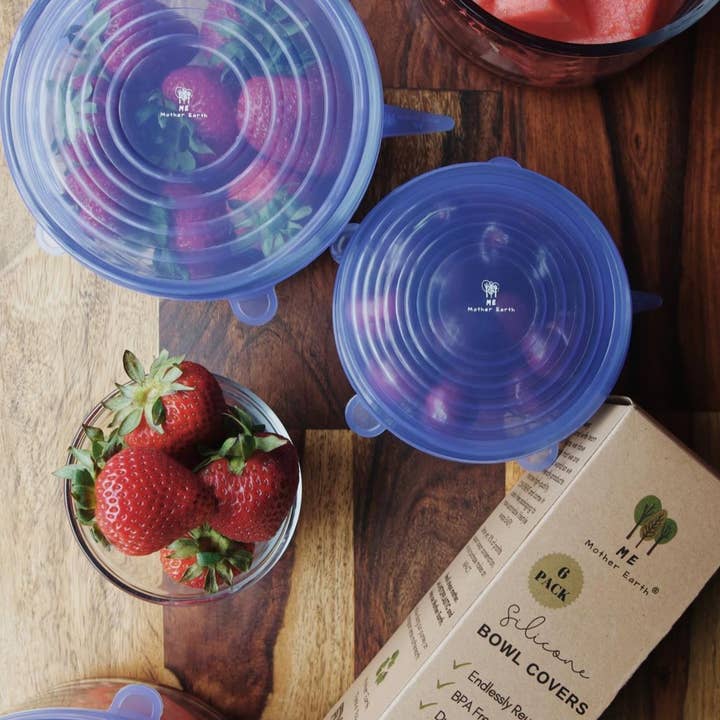 Me Mother Earth - Wholesale Food Storage Wrap/Bag - Reusable Silicone Bowl Covers 6-Pack