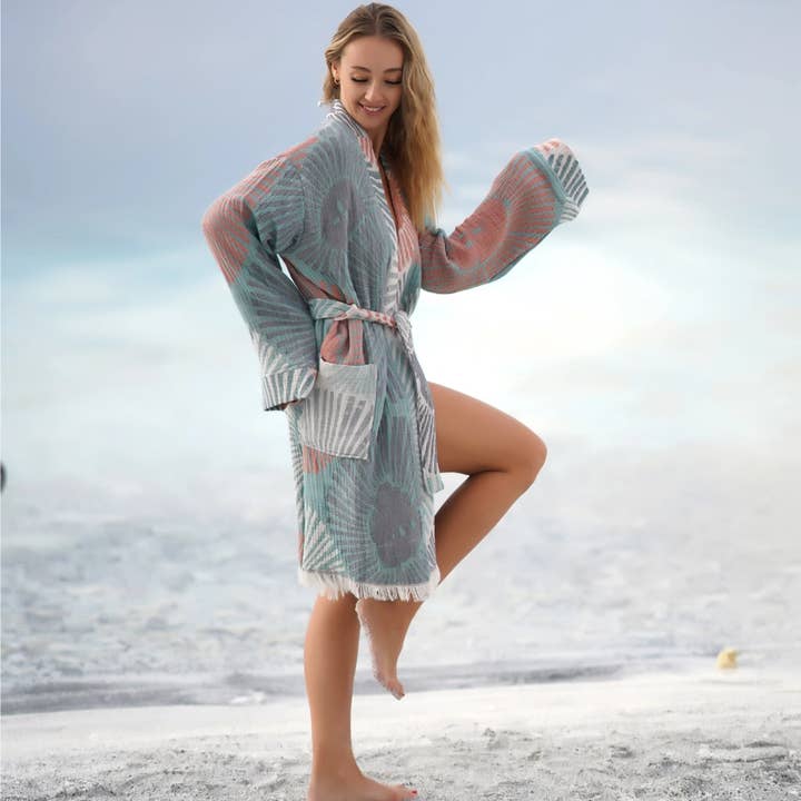 Bagno Milano - Vente Peignoir – femme - Collection de peignoirs et ponchos en peshtemal bio Bagno Milano2