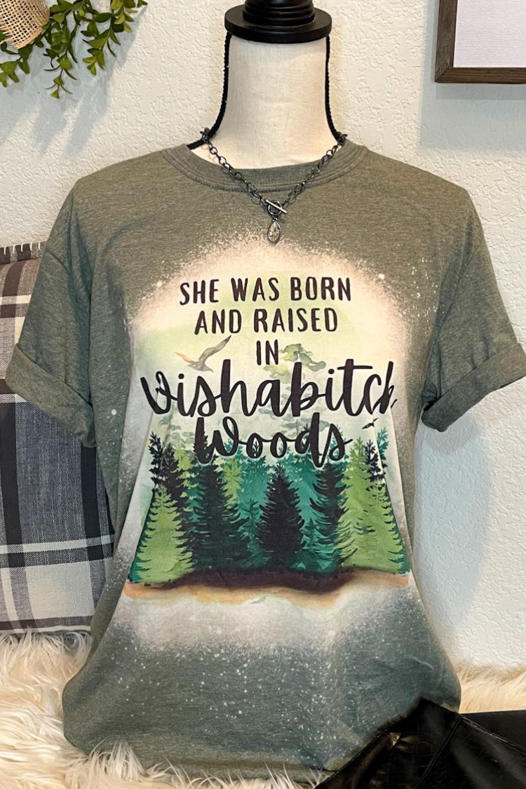 Rebelle Tree Boutique – Engroshandel Grafisk t-shirt - Dame – Wishabitch Woods Tee1