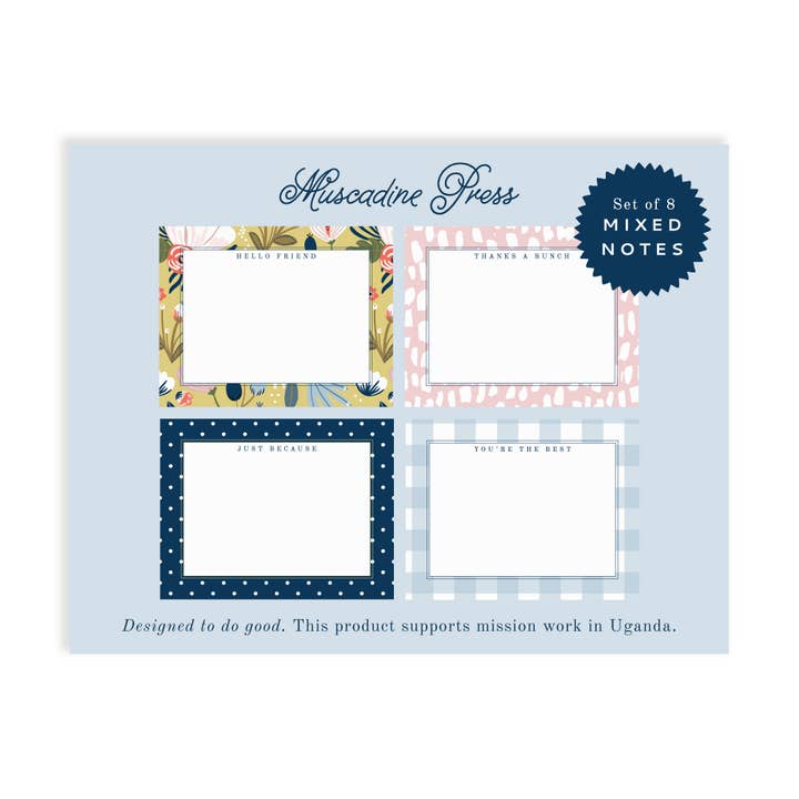 Muscadine Press - Wholesale Stationery/Notecard Set - Boxed Stationery, Brighten Notes1