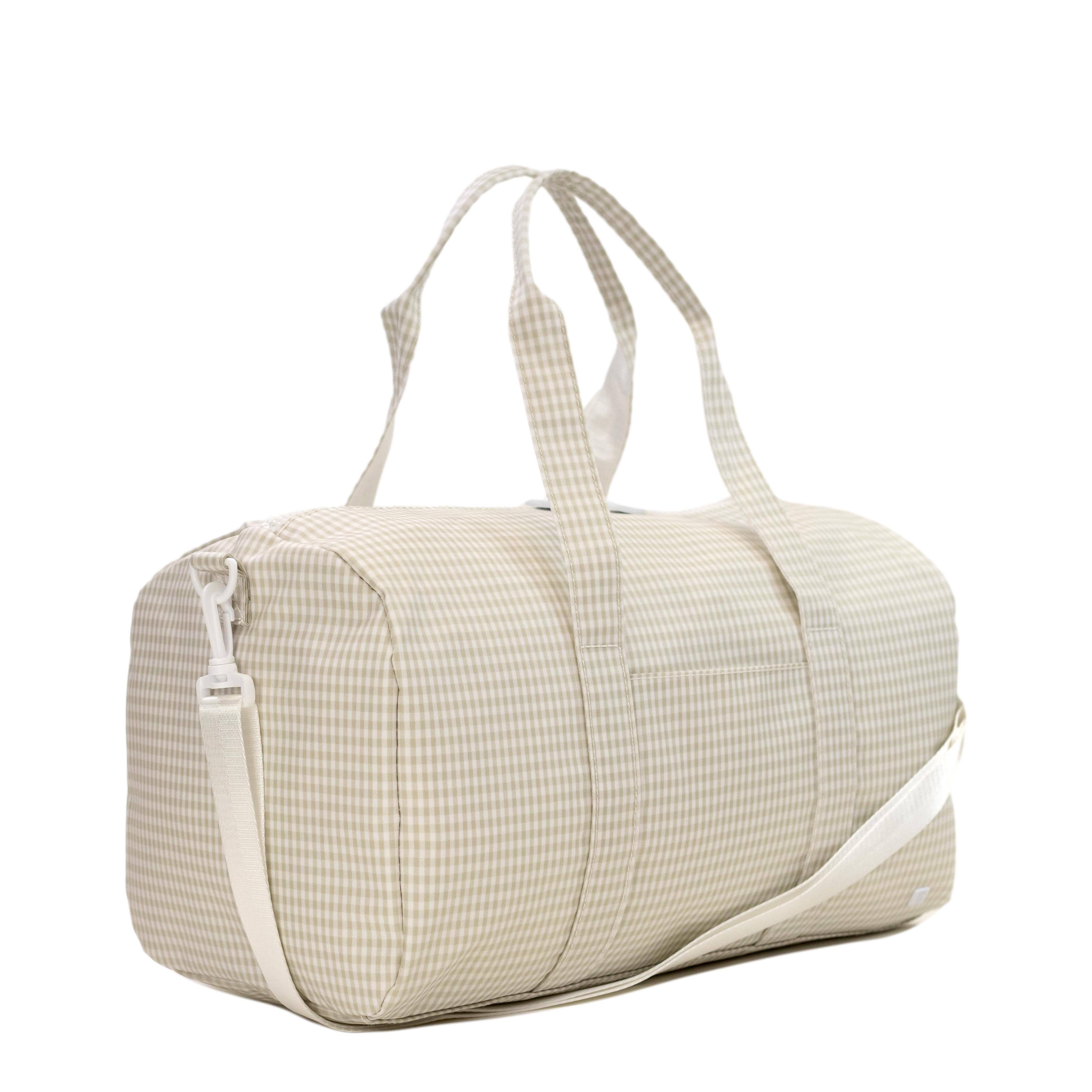 TRVL Design - Wholesale Weekender Bag - Women's - WEEKENDER Duffel Bag - GINGHAM PEARL GREY1