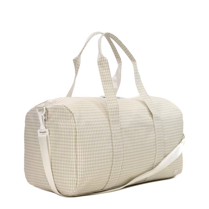TRVL Design - Wholesale Weekender Bag - Women's - WEEKENDER Duffel Bag - GINGHAM PEARL GREY1