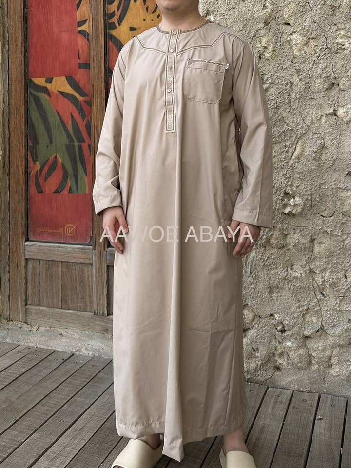 Aawoe Abaya - Wholesale Tunic - Men's - Long sleeve qamis - 208NZ1