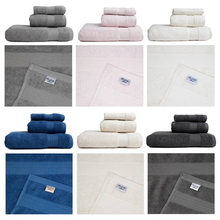3Pcs 100% Cotton Solid Bath Towel Beach Towel for Adults Fast