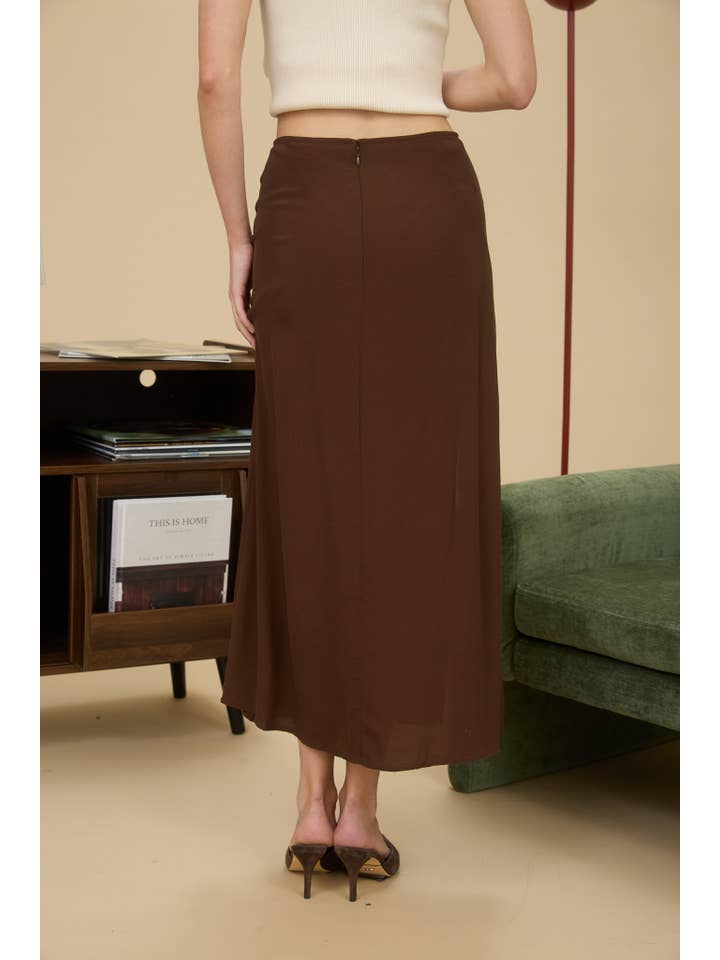The Workshop Studio - Wholesale Skirt - Women's - SIDE SLIT LIGHTWEIGHT MIDI SKIRT17