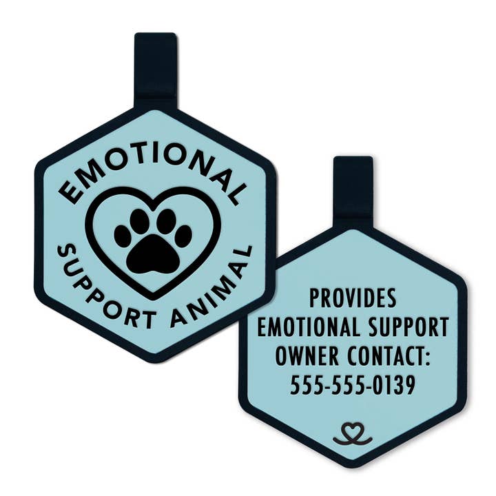 ESA Heart Silicone Pet ID Tag for wholesale by Besties Pets