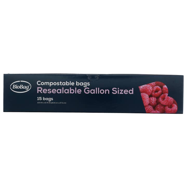 BioBag America Inc - Wholesale Food Storage Wrap/Bag - BioBag 100% Compostable Resealable Gallon Bags (180 total)2