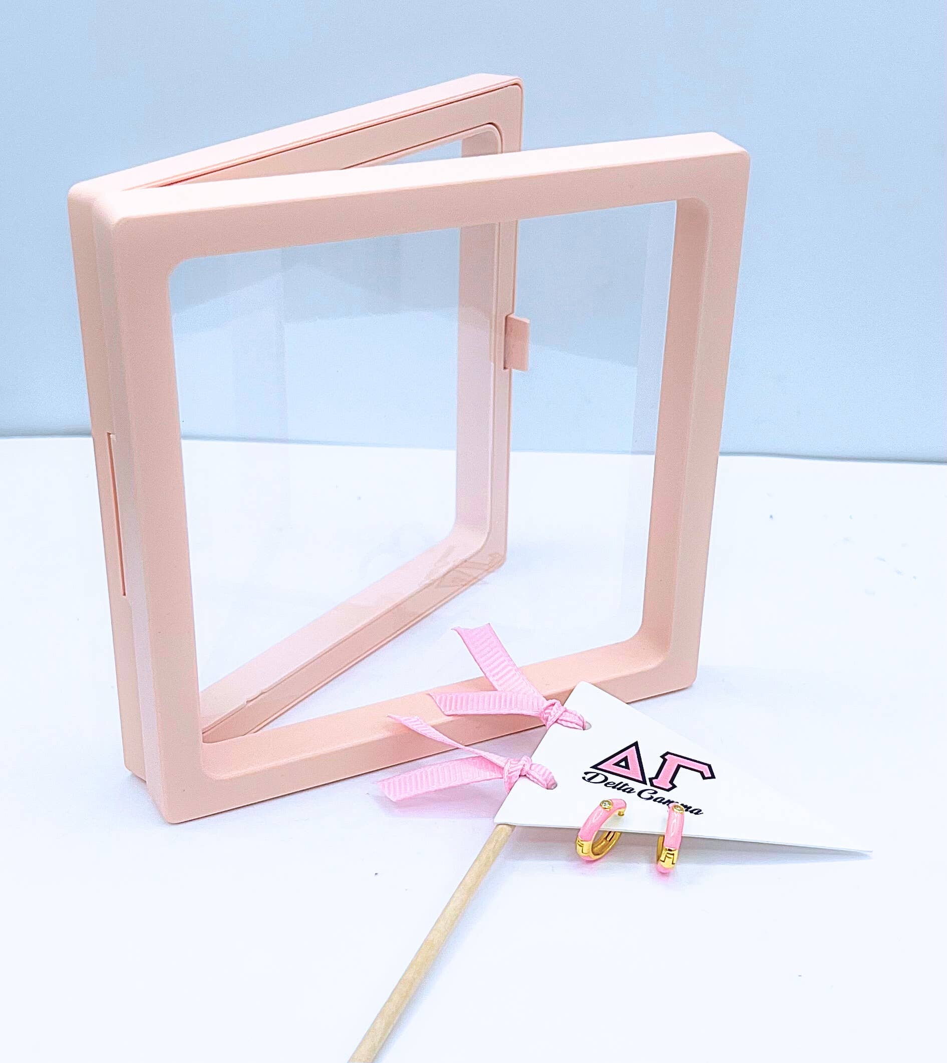 Color Shout - Vente Petits anneaux - Cerceaux Huggie Delta Gamma roses3