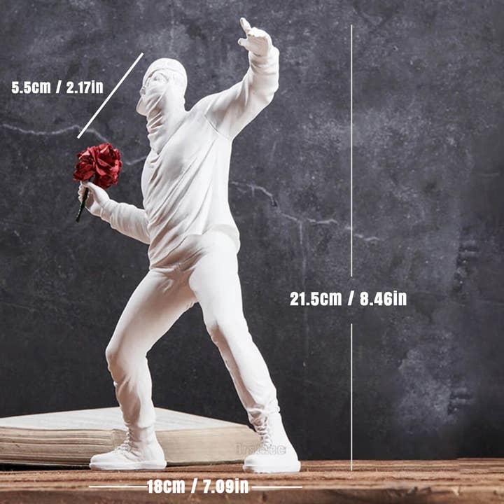 Moderny - Wholesale Decorative Figurine - Banksy Flower Rioter1