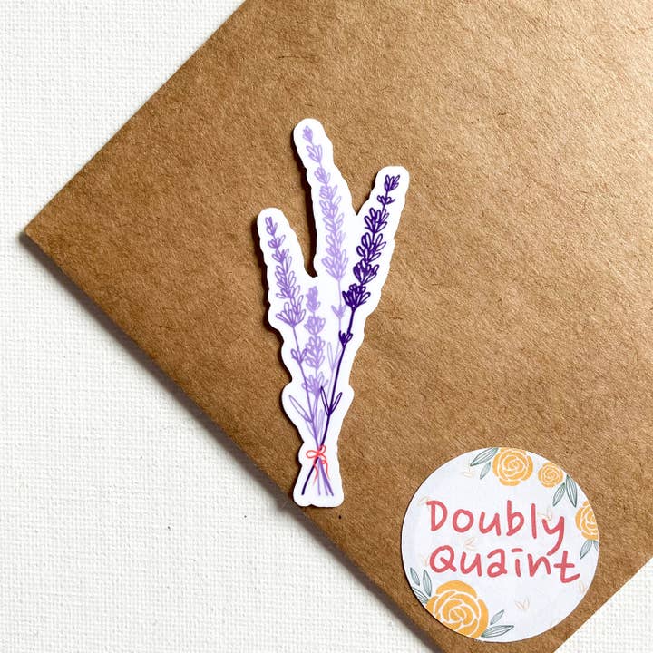 Sticker vinyle lavande pour la vente par Doubly Quaint