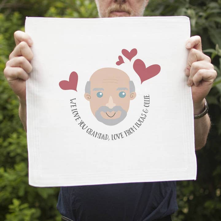 Coppia di fazzoletti personalizzati per il regalo del nonno per la vendita all'ingrosso da parte di Afewhometruths