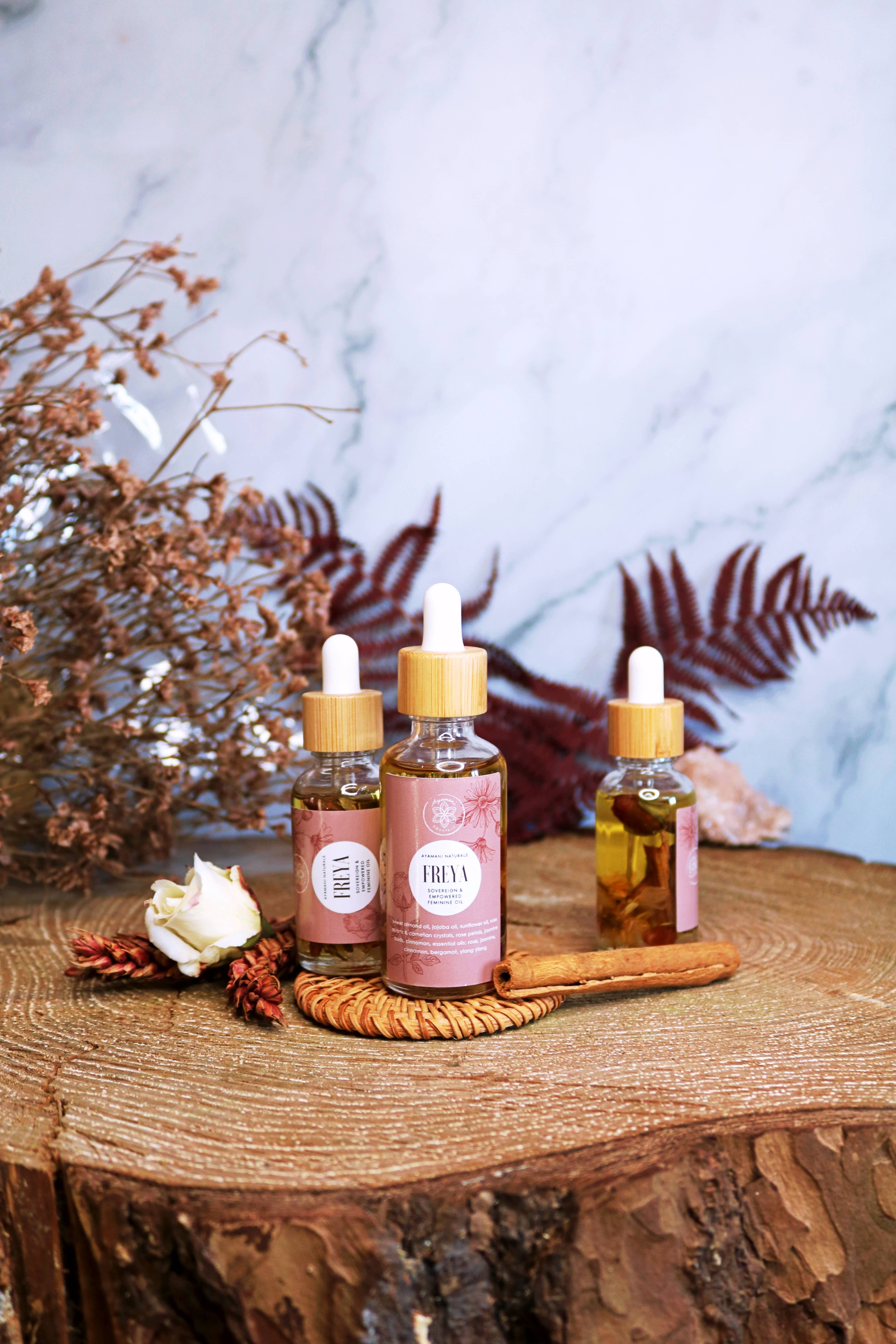 Ayamani Naturals - Wholesale Bath/Body Oil - FREYA Oil | Empowered Feminine Goddess Oil | Ritual & Body6