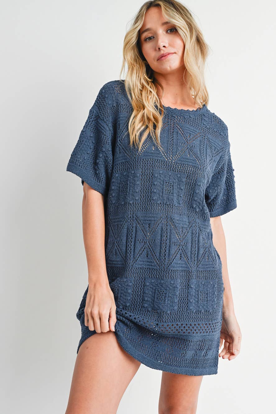 Bluivy - Vente Robe – femme - ROBE DROITE EN TRICOT AZTÈQUE9