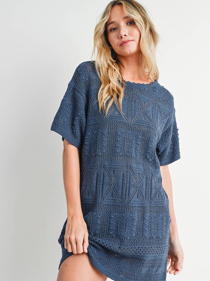 Bluivy - Vente Robe – femme - ROBE DROITE EN TRICOT AZTÈQUE9