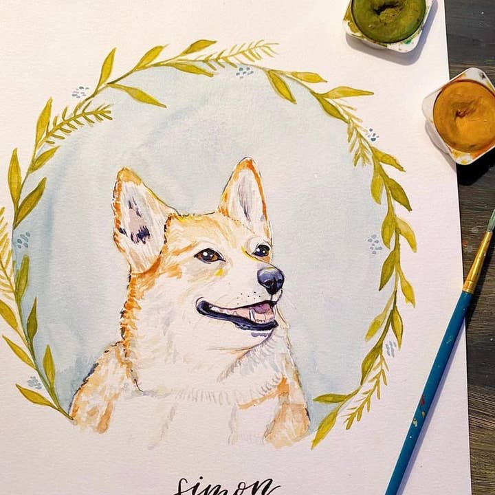 Pet Portrætter for engroshandel hos Painted Peony Art