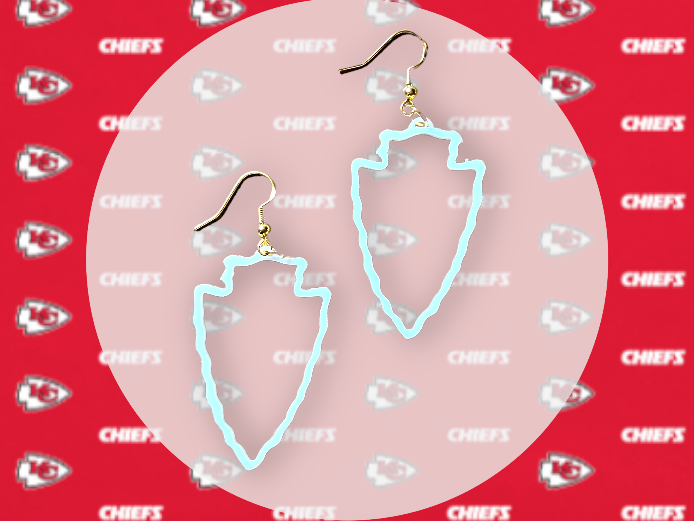 Elby Designs – wholesale Dangle earrings – Kansas City Arrowhead Earrings1