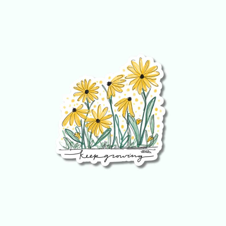 Anna Whitham Co. - Wholesale Sticker - Keep Growing Sticker