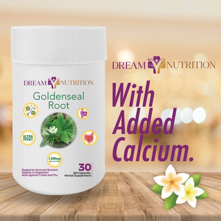 Dream Nutrition - Wholesale Oral Supplement/Vitamin - Dream Nutrition Goldenseal Root 1200mg 30 Capsules2