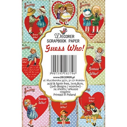 DECORER – Großhandel Scrapbook – Guess Who - Mini-Scrapbook-Papier