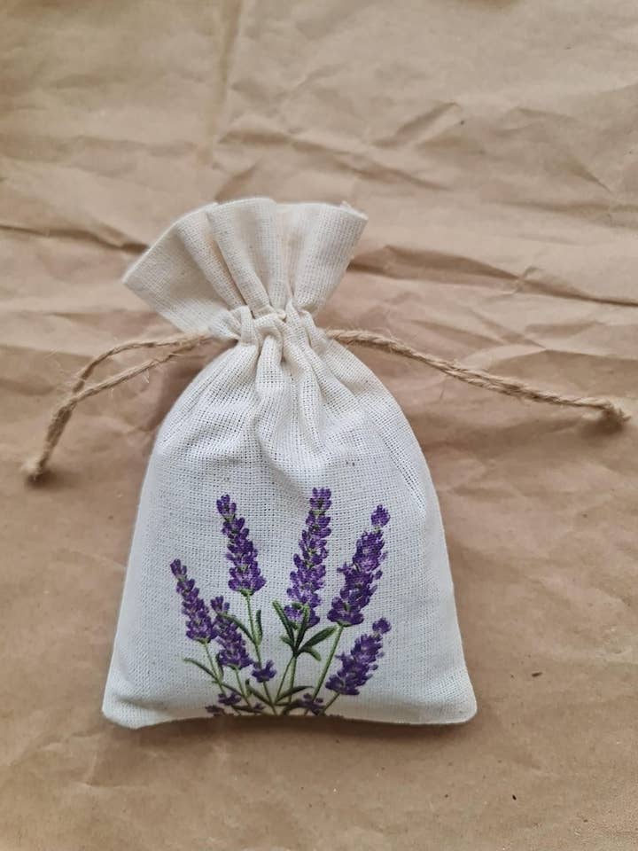 Lavender Bag - Natural Fabric And Bunch Patterned for wholesale by Misbalbahce