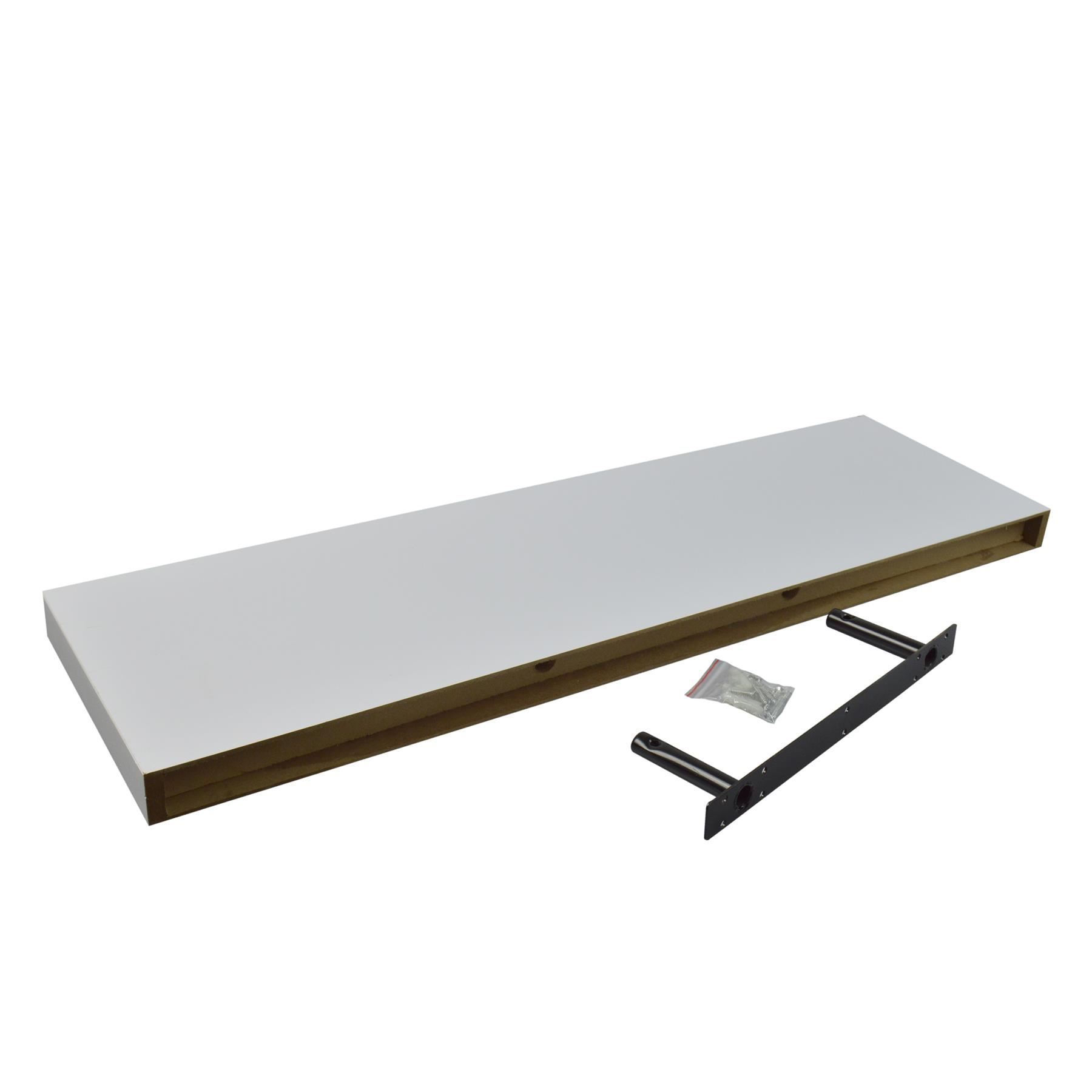Rinkit Ltd - Wholesale Wall Mounted Shelf - 100cm Modern Floating Wall Shelf - White - By Harbour Housewares6