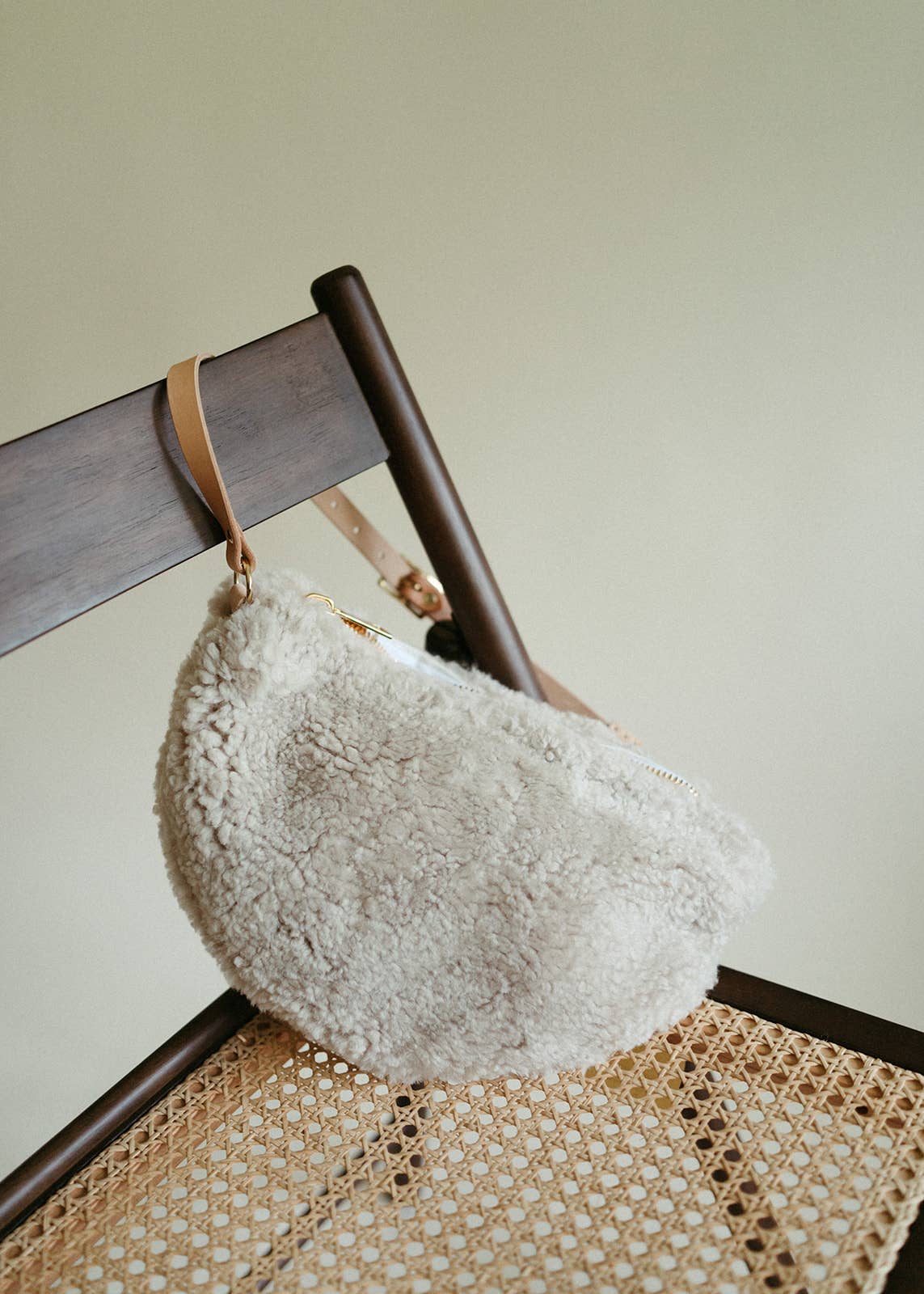 Your Bag of Holding - Wholesale Belt Bag - Women's - YBH Cream Shearling Sling1