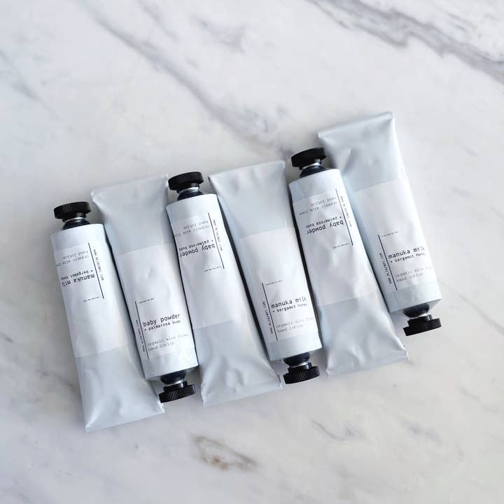 ALIBI NYC – wholesale Hand cream/lotion – MANUKA MILK+BERGAMOT HONEY | ORGANIC ALOE FLOWER HAND LOTION