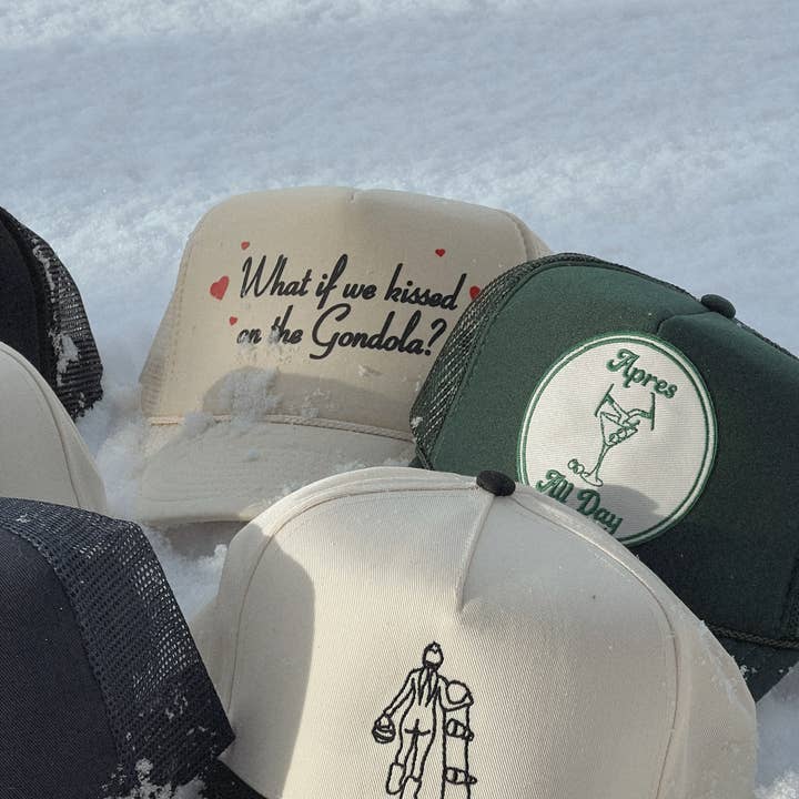 Raw & Rebellious - Wholesale Trucker Hat - Women's - Nude Snowboard Girl - Vintage Trucker Hat2