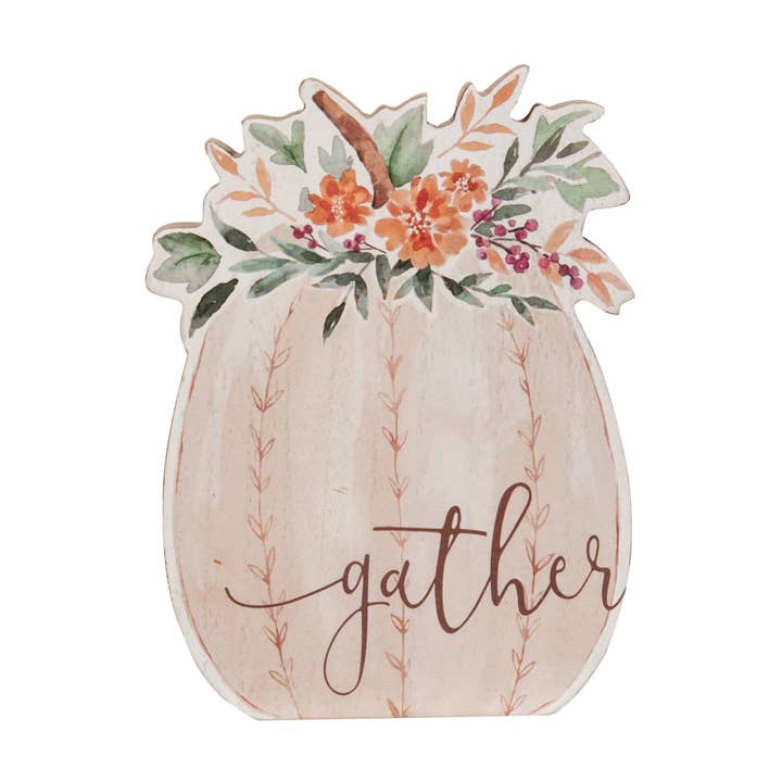 Gather Chunky Watercolor Pumpkin Sitter for wholesale by Col House Designs