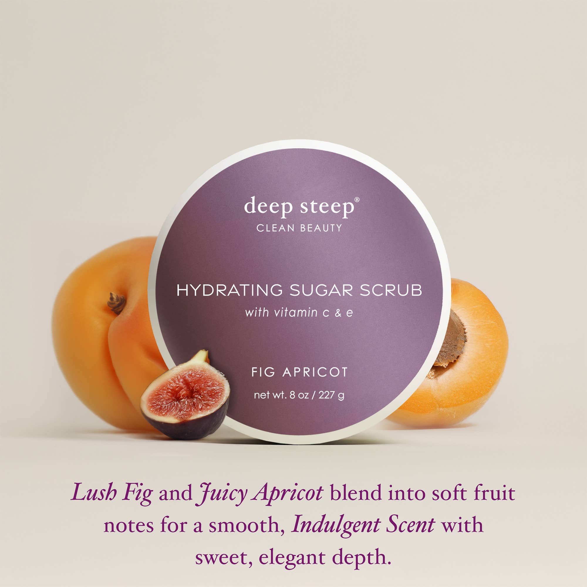 Deep Steep Clean Beauty - Wholesale Body Scrub/Exfoliant - Sugar Scrub - Fig Apricot 8oz2