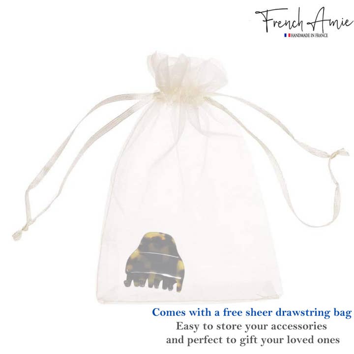 French Amie Belle Small Handmade Celluloid Acetate Jaw Hair Claw for Women for wholesale by Parcelona