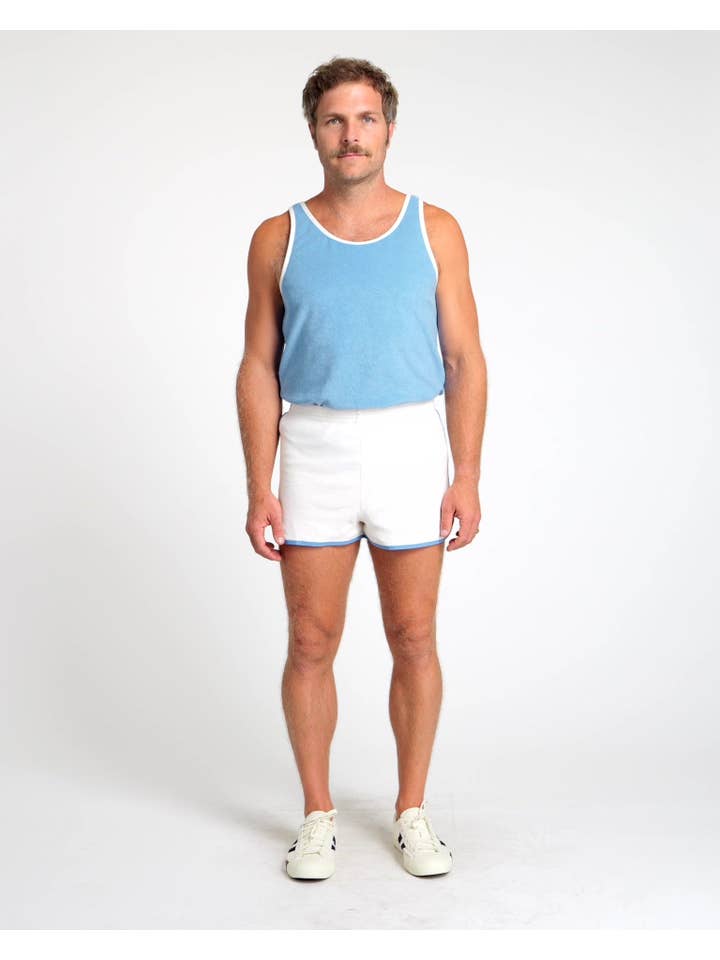 Hammies - Wholesale Hemd - Heren - Heren Terry Tank (Blauwe Klaproos/Crème)