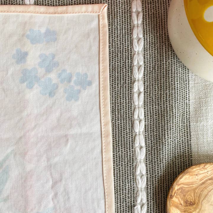 Dream Folk Studio - Wholesale Tea Towel - Bee Garden Linen Cotton Handmade Tea Towel3