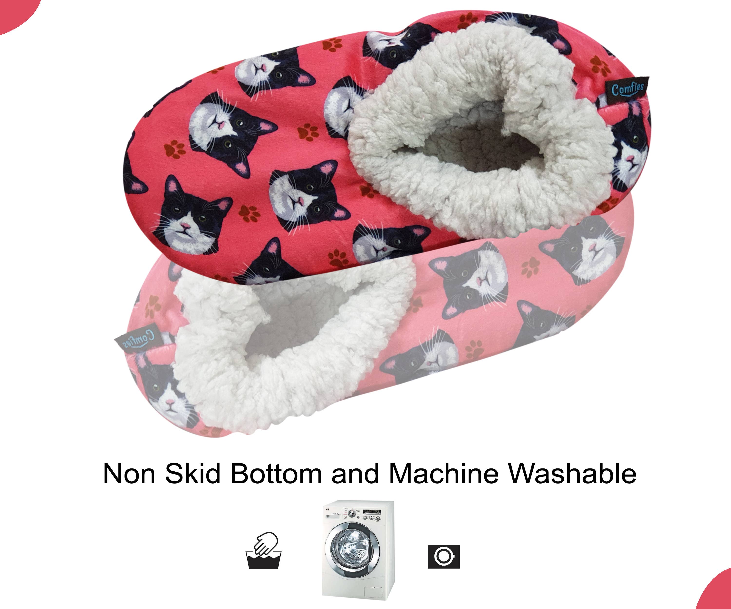 E&S Pets - Wholesale Slippers - Women's - Black and White Cat Slippers3