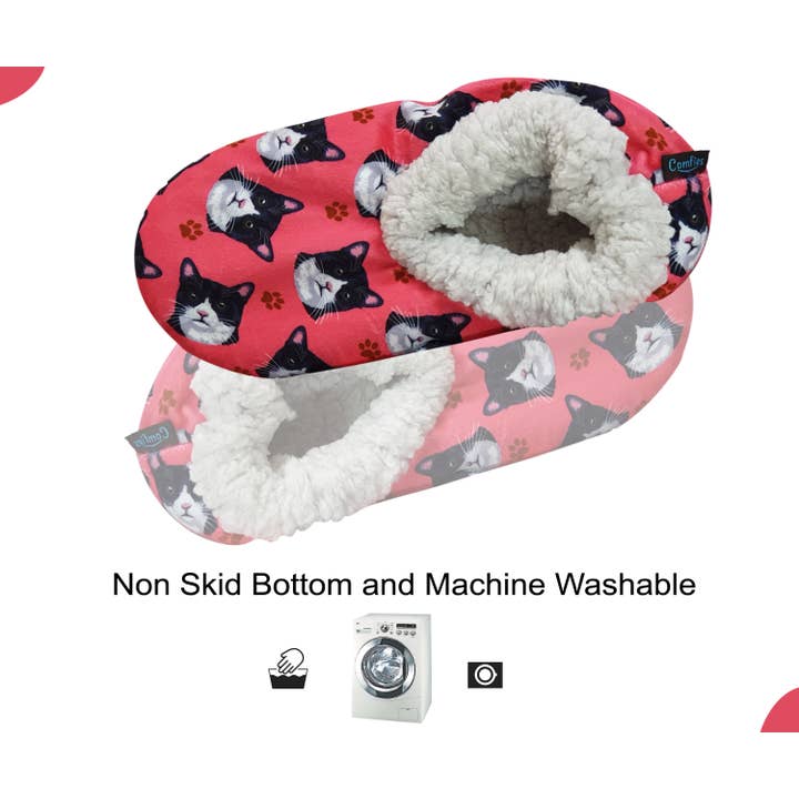 E&S Pets - Wholesale Slippers - Women's - Black and White Cat Slippers3