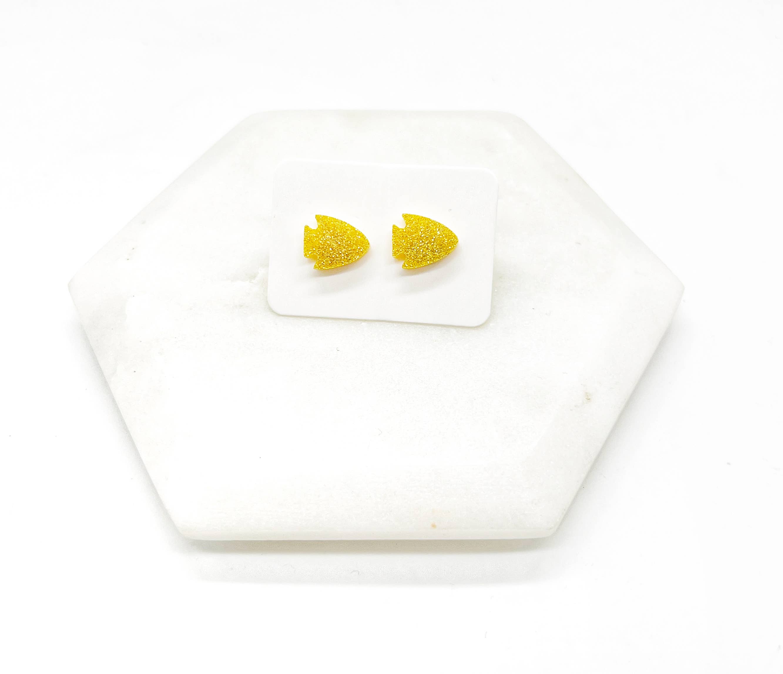 Baubles by B - Wholesale Stud/Post Earrings - Gold Arrowhead KC Kansas City Chiefs Game Day Stud Earring6