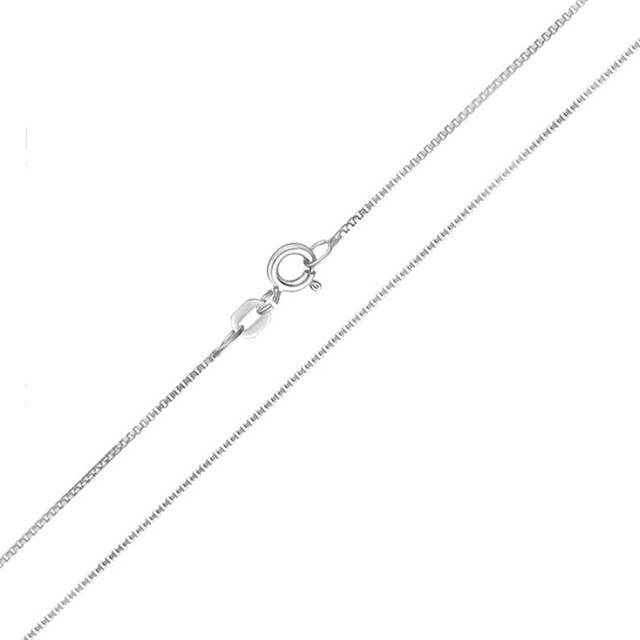 NYC Sterling - Wholesale Link & Chain Necklace - Sterling Silver Rhodium Plated 0.8MM Square Box Chain1