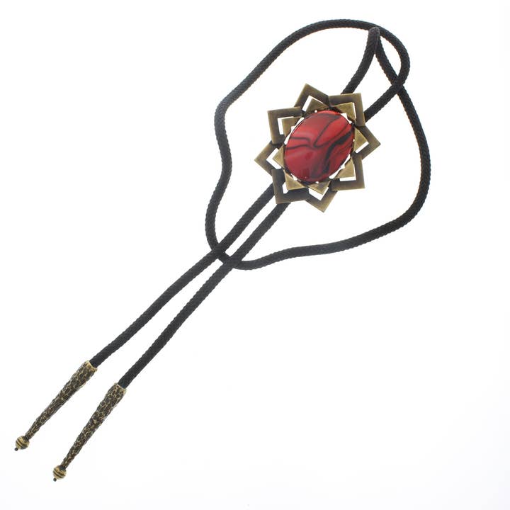 "Bolo-Krawatte 'Roter Glutstern', hergestellt in den USA, 72,8 mm x 63,1 mm" für den Großhandel von HHH Designs