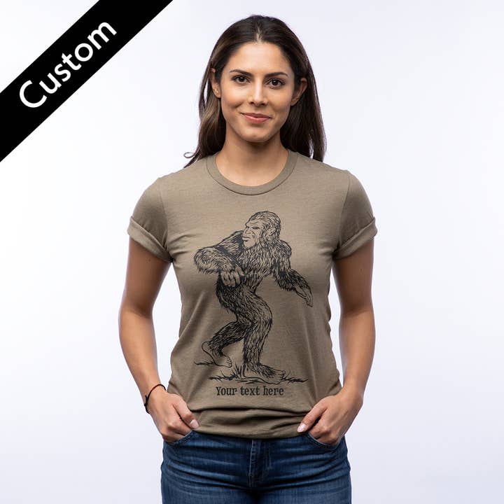 Bigfoot Custom T-Shirt | Customizable Sasquatch Graphic Tee for wholesale by Counter Couture
