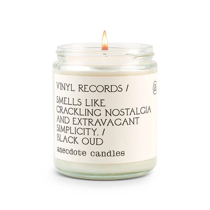 Anecdote Candles - Wholesale Jar/Filled Candle - Vinyl Records (Black Oud) Candle4
